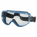 Mcr Safety Glasses, Hydroblast HB3 Blue, Clear MAX6, Rubber, 12PK HB1320PF